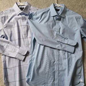 Lot of 2 J. Crew Men's Ludlow Cotton Slim-Fit Dress Shirts 16/33
